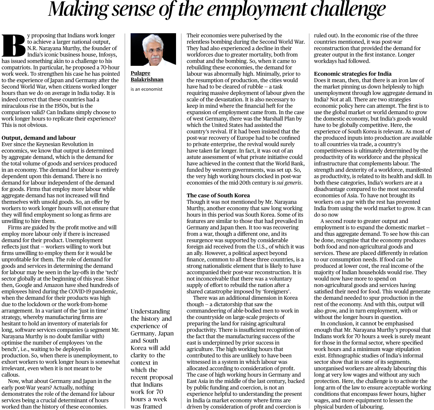 Making sense of the employment challenge - Page No.6 , GS 3