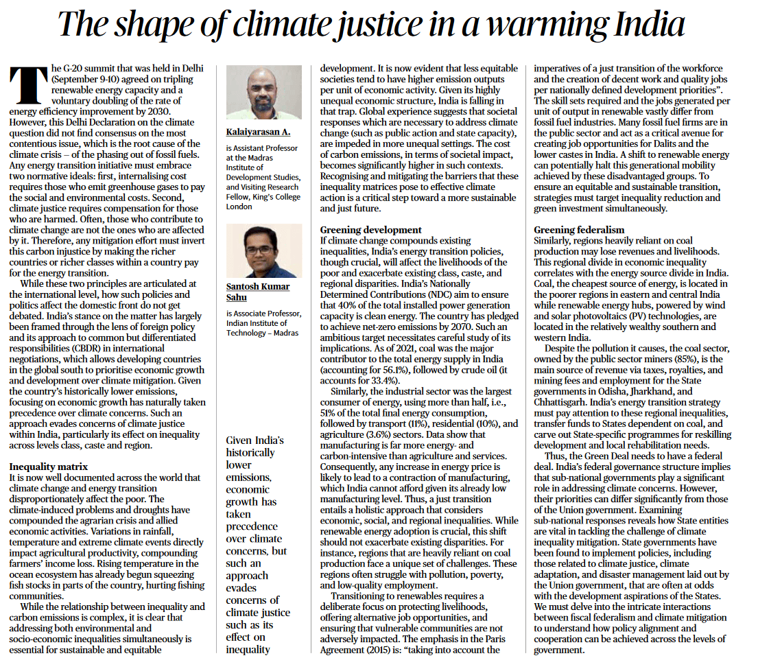 The shape of climate justice in a warming India