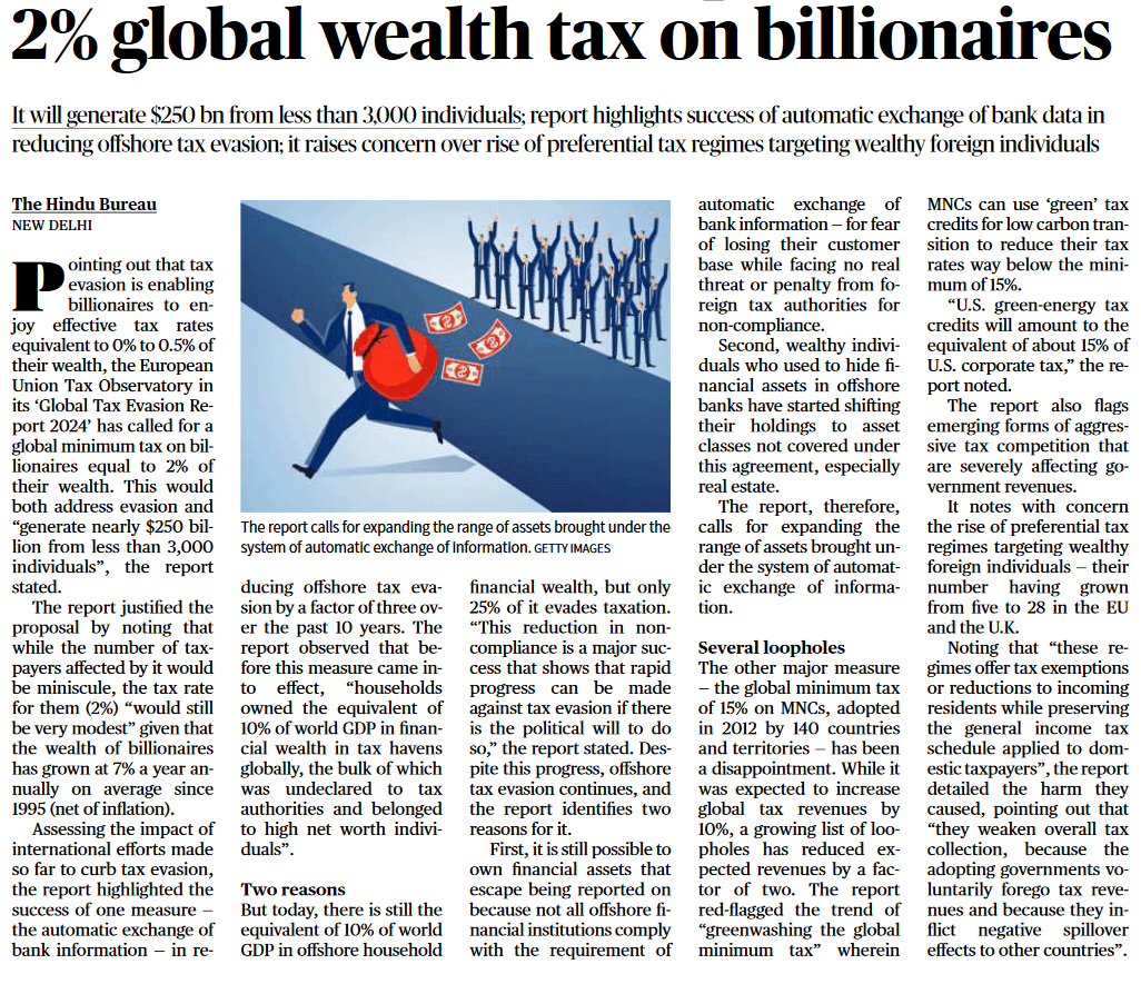 EU report calls for 2% global wealth tax on billionaires - Page No. 10, GS 3